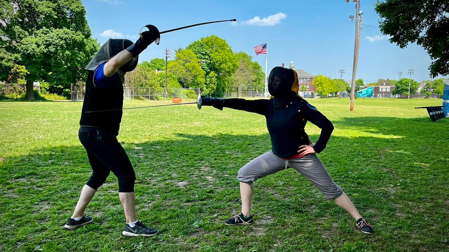 Italian Dueling Saber, direct cut to flank